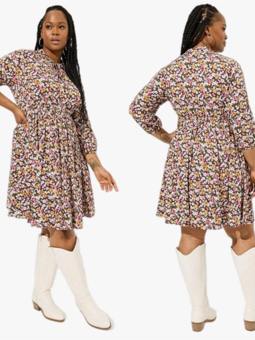 NWT Torrid Mini Stretch Challis Front Keyhole Dress Women’s Plus Size 2X